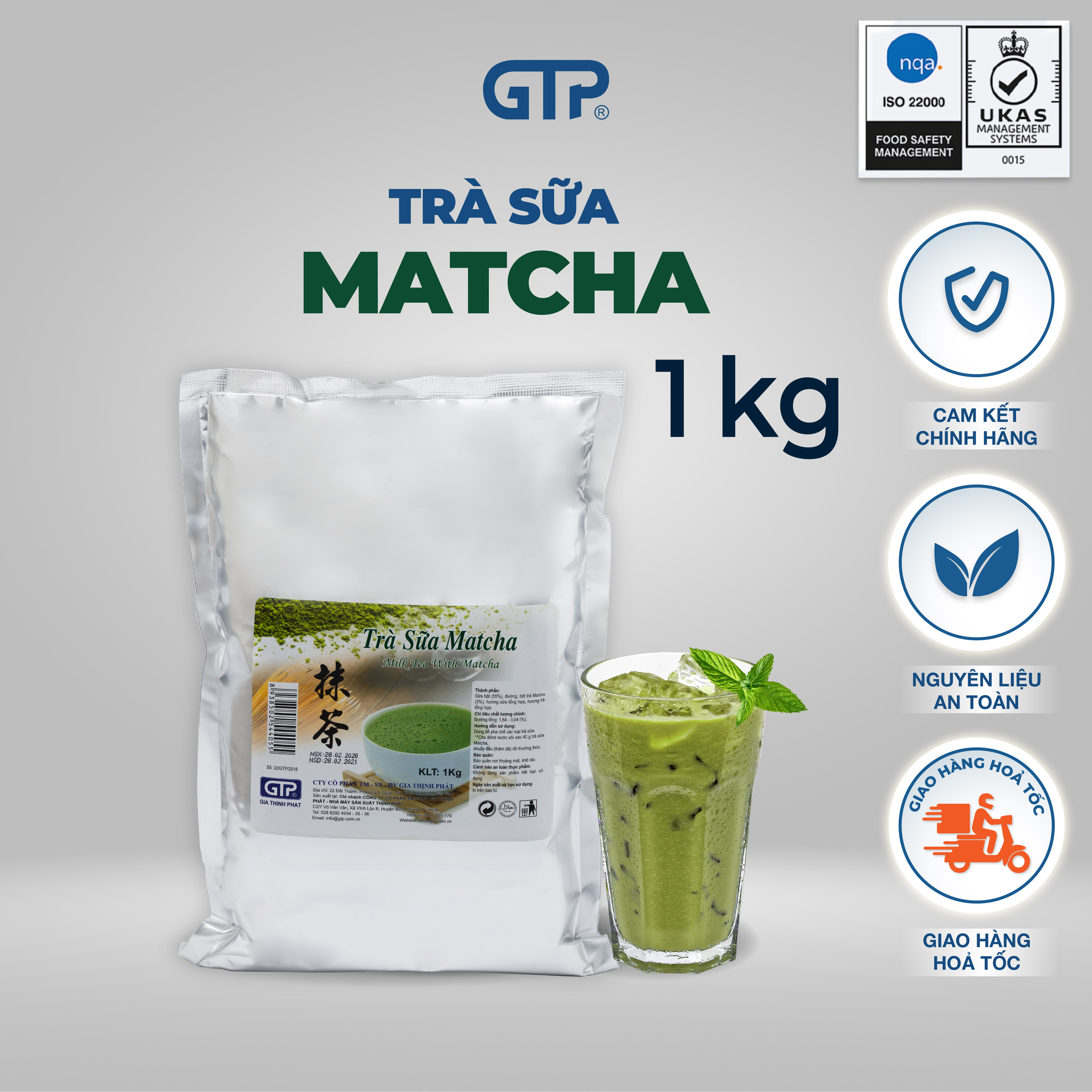 Trà sữa hòa tan Matcha (1Kg/bao)