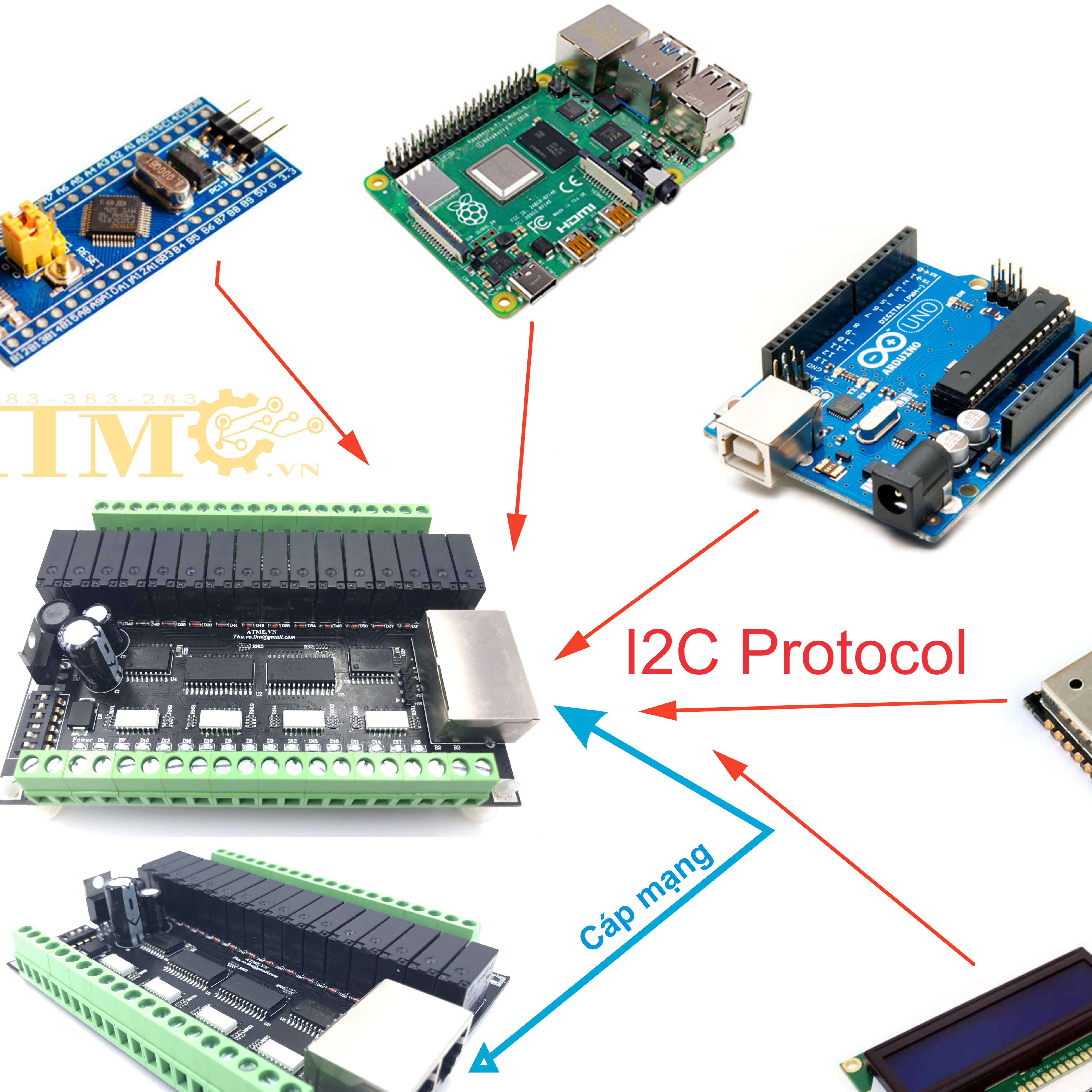 THIẾT BỊ MỞ RỘNG 16 INPUT / 16 OUPUT I2C
