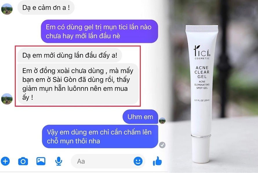 Gel Giảm Mụn Tici Acner 07 FL.OZ (20ML)