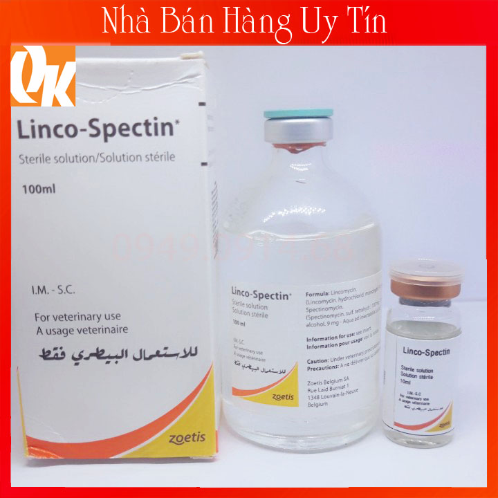 Linco spectin 100ml-hàng nhập khẩu từ mỹ zoetis-khò khè sỗ mũi chích tang gà đá