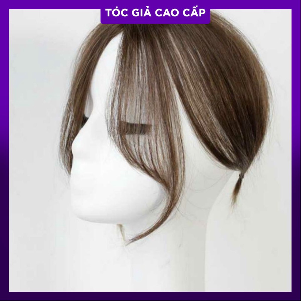 [Freeship Max] Tóc mái 3D tóc thật hai mái bay