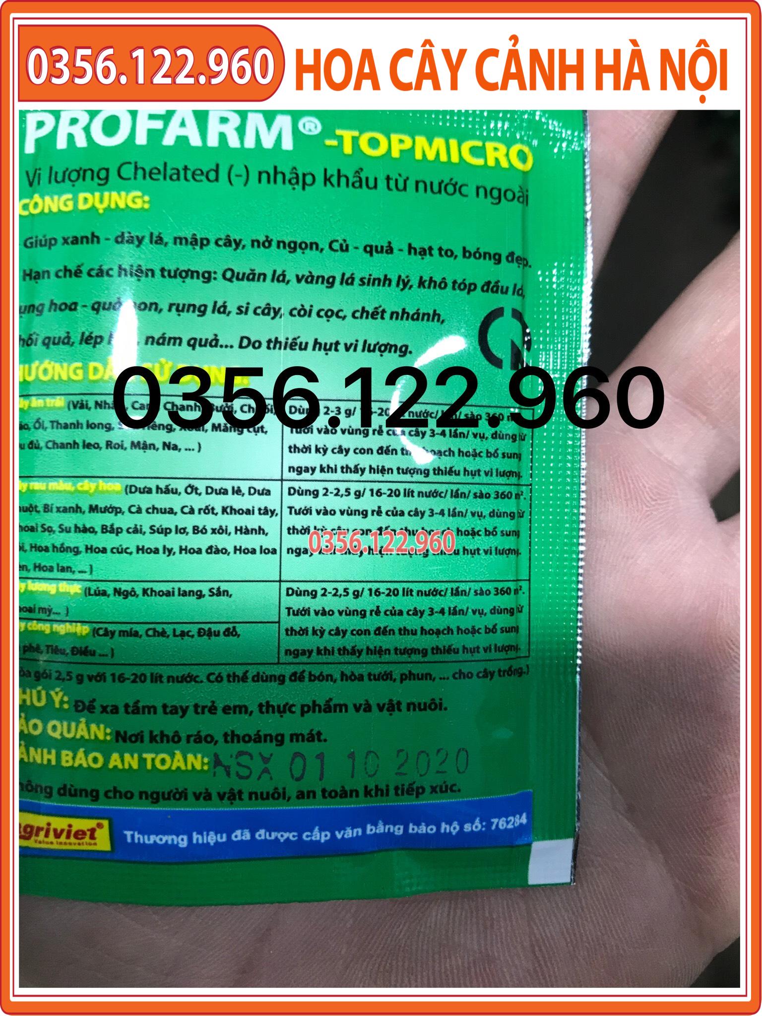 Phân bón lá Siêu Vi Lượng Chelate Profarm TopMicro gói 2 gram Thái Lan