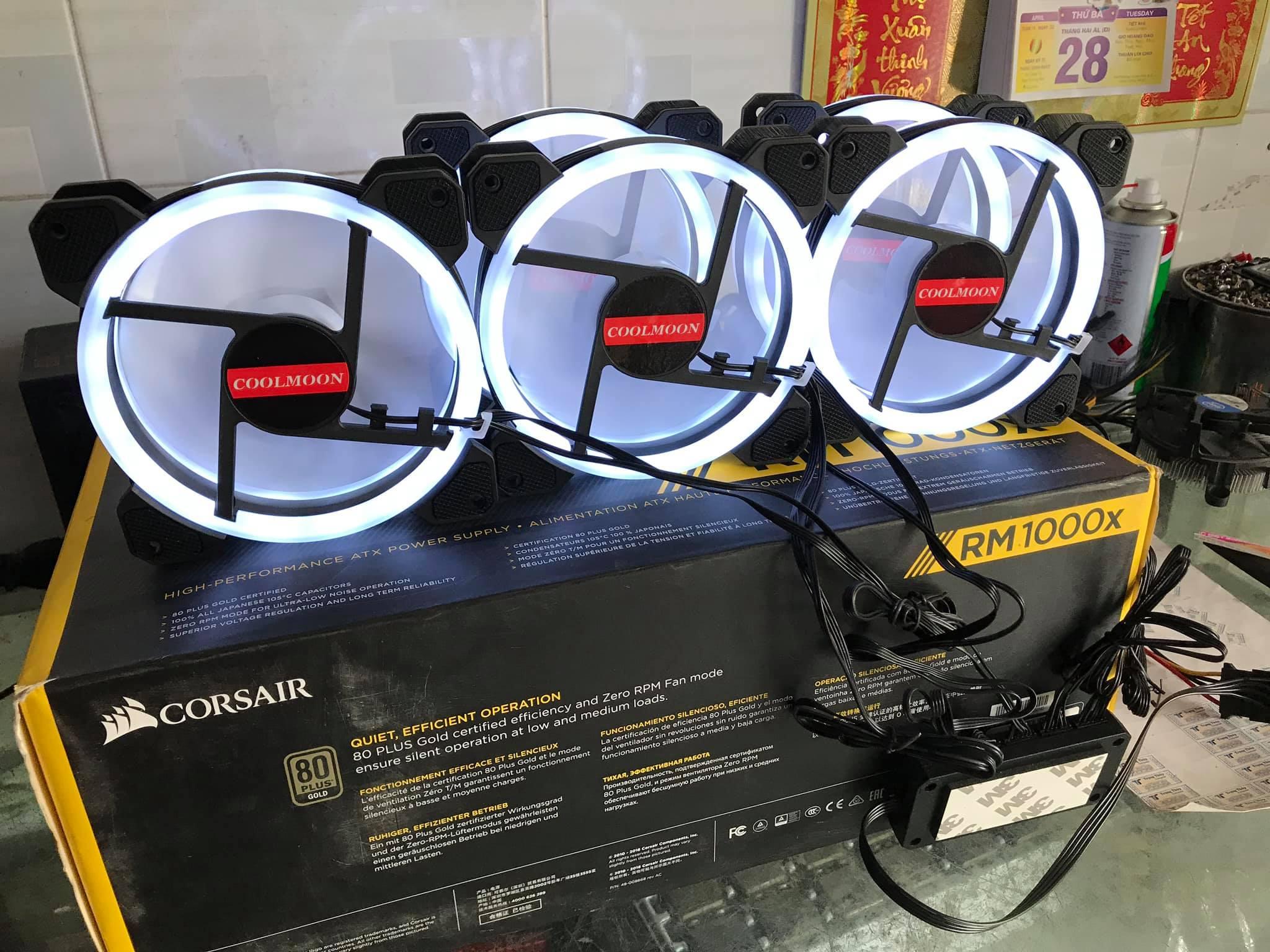Bộ Fan Led RGB Coolmon (5 Fan + 1 Hub + 1 Remote)