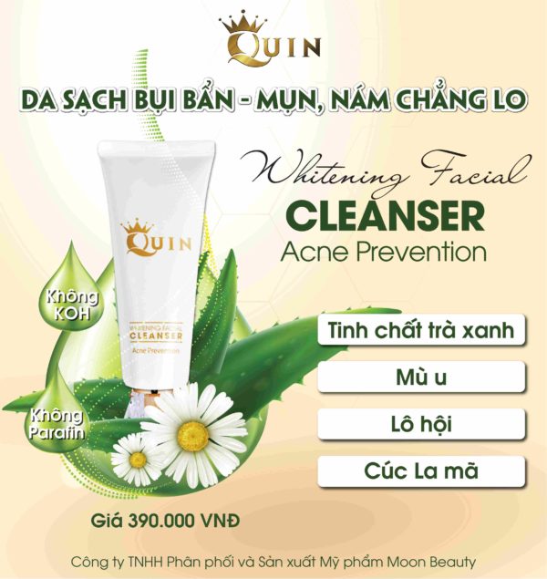 [HÀNG CAO CẤP] SỮA RỬA MẶT DƯỚNG TRẮNG CAO CẤP QUIN