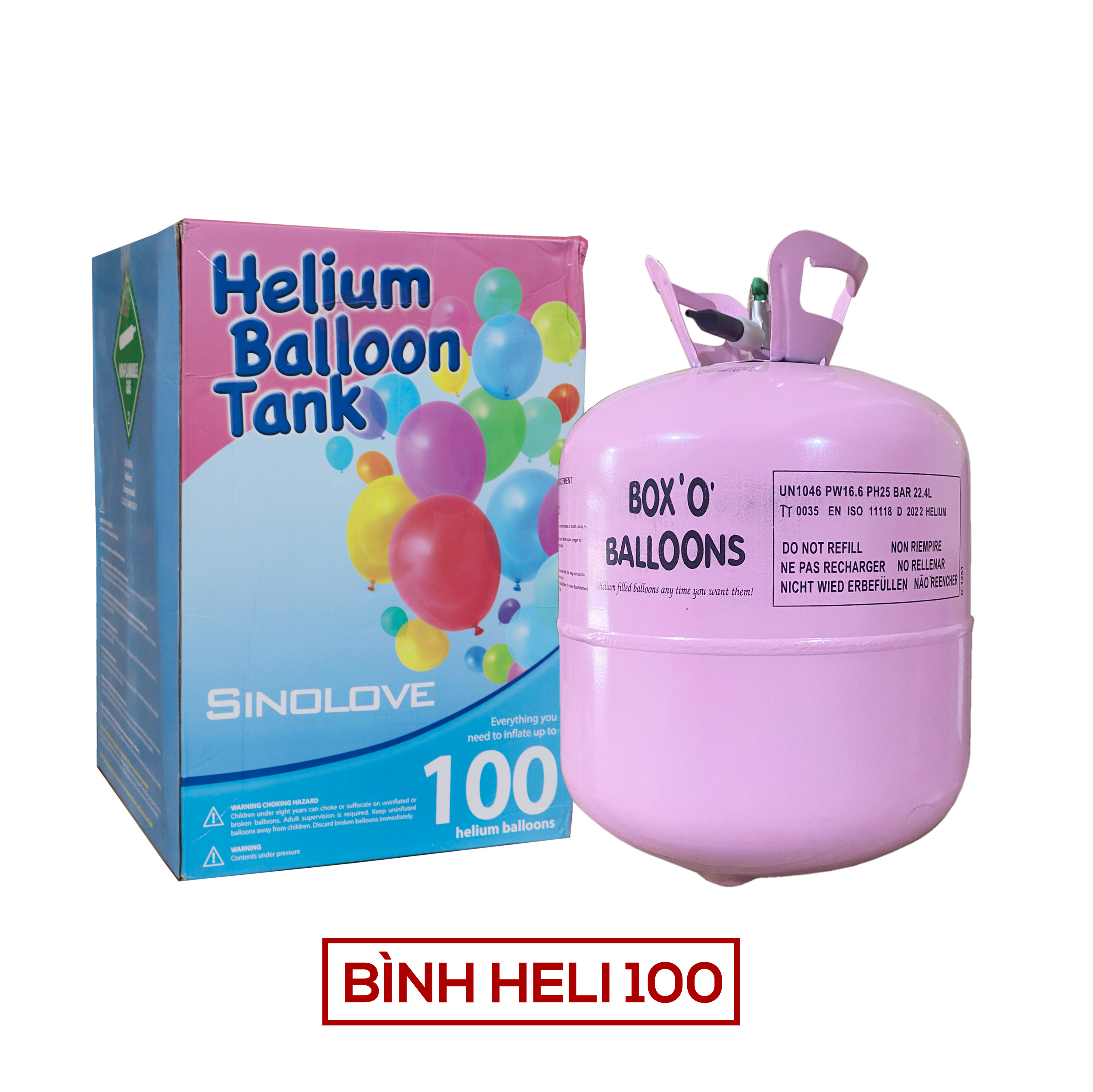 Bình Khí Helii Bóng Bình 100,70,50 Bóng