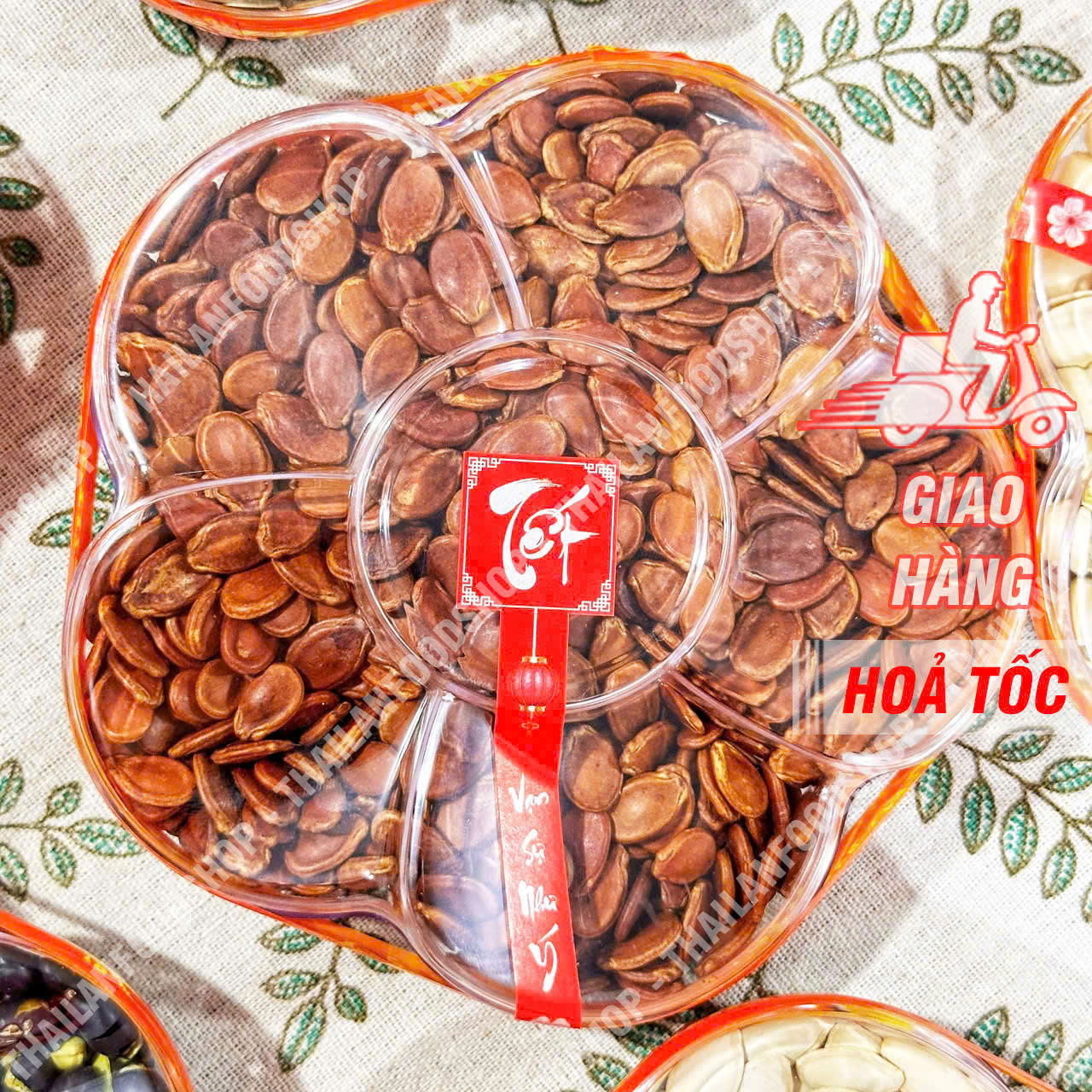 Hạt Dưa Rang Tay, Không Phẩm Màu - Lon 450gr