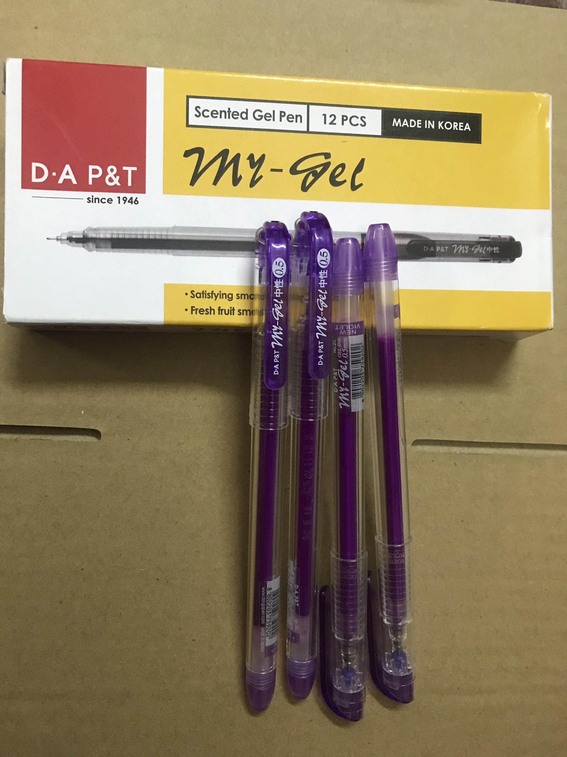 Combo 4 cây bút gel tím DongA Hàn Quốc My-gel
