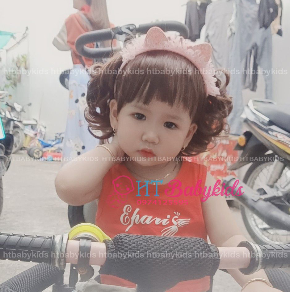 Bộ Tóc Giả Đội Đầu Siêu Dễ Thương Cho Bé Gái