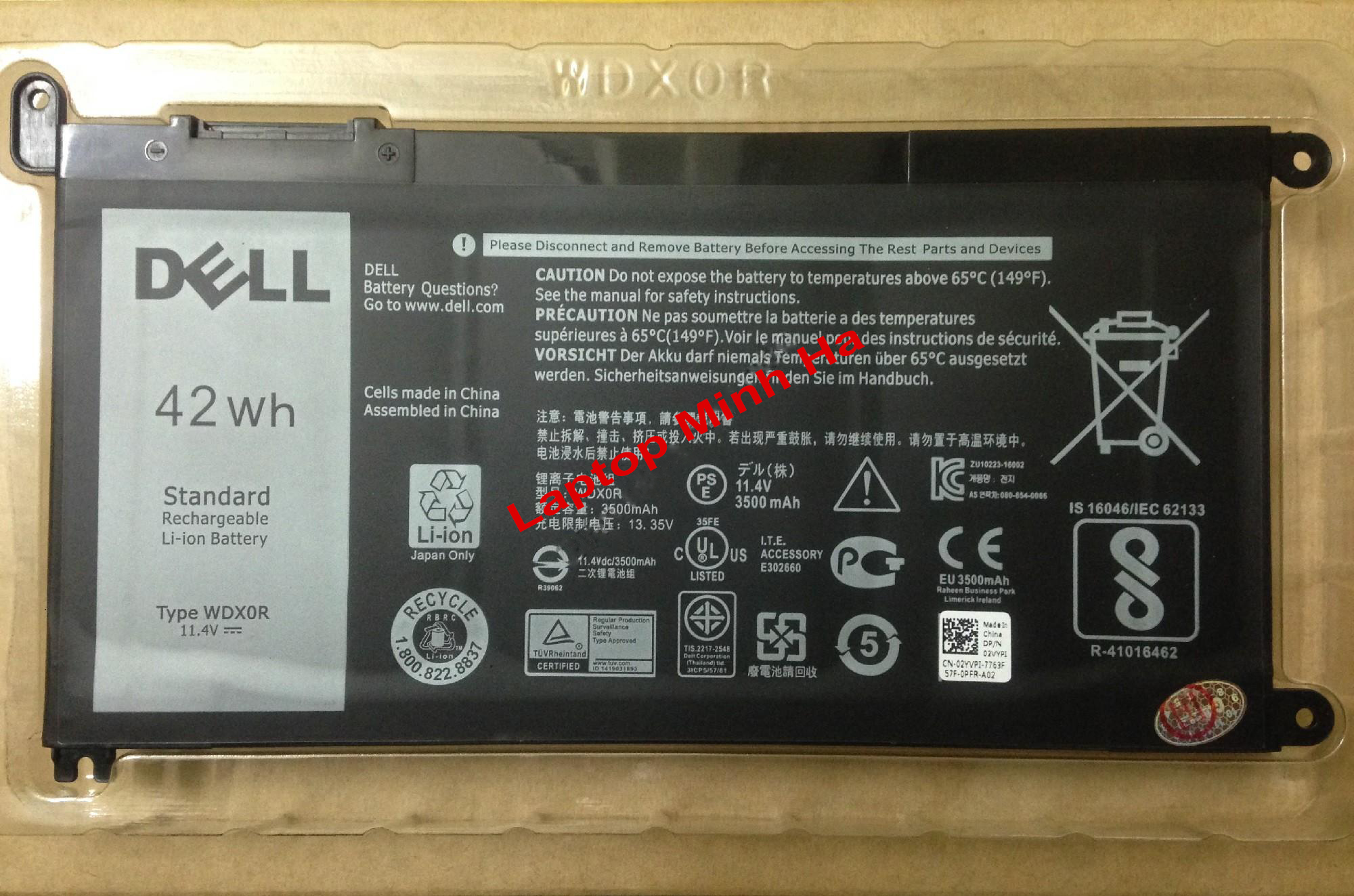 Pin laptop Dell Vostro 5568 Zin