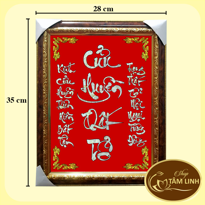 Tranh Bài Vị Thờ Cửu Huyền Thất Tổ (Ép Gỗ Laminate)