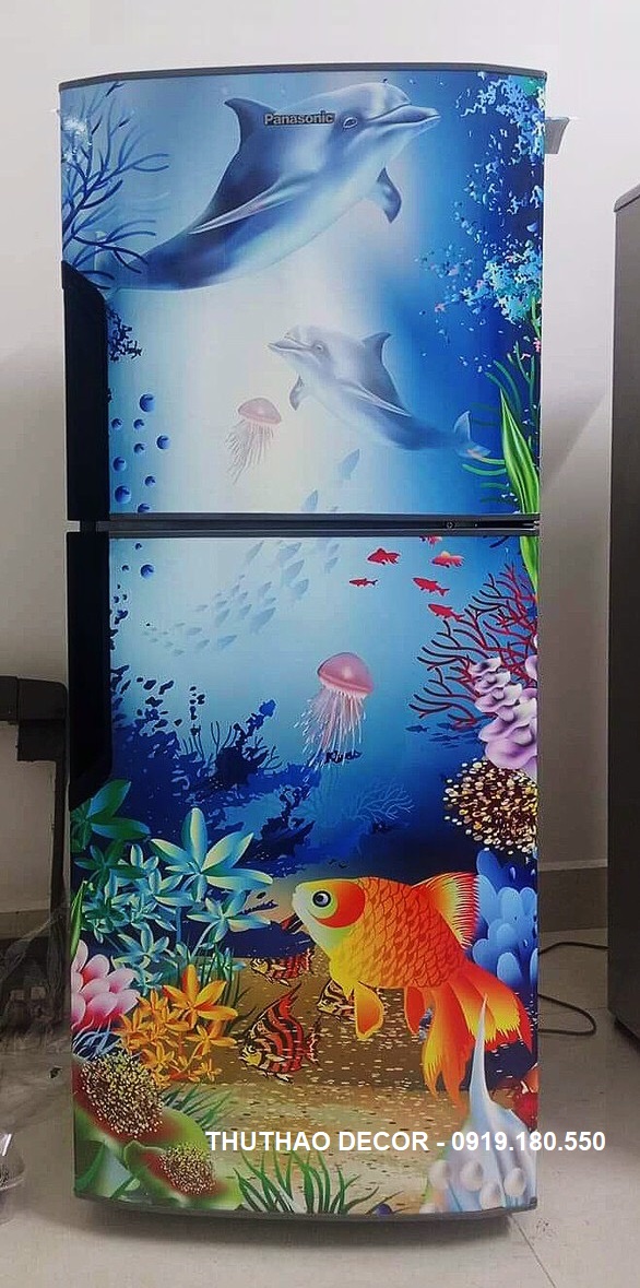 [HCM]Decal Dán Tủ Lạnh CÁ ĐẠI DƯƠNG - THUTHAODECOR