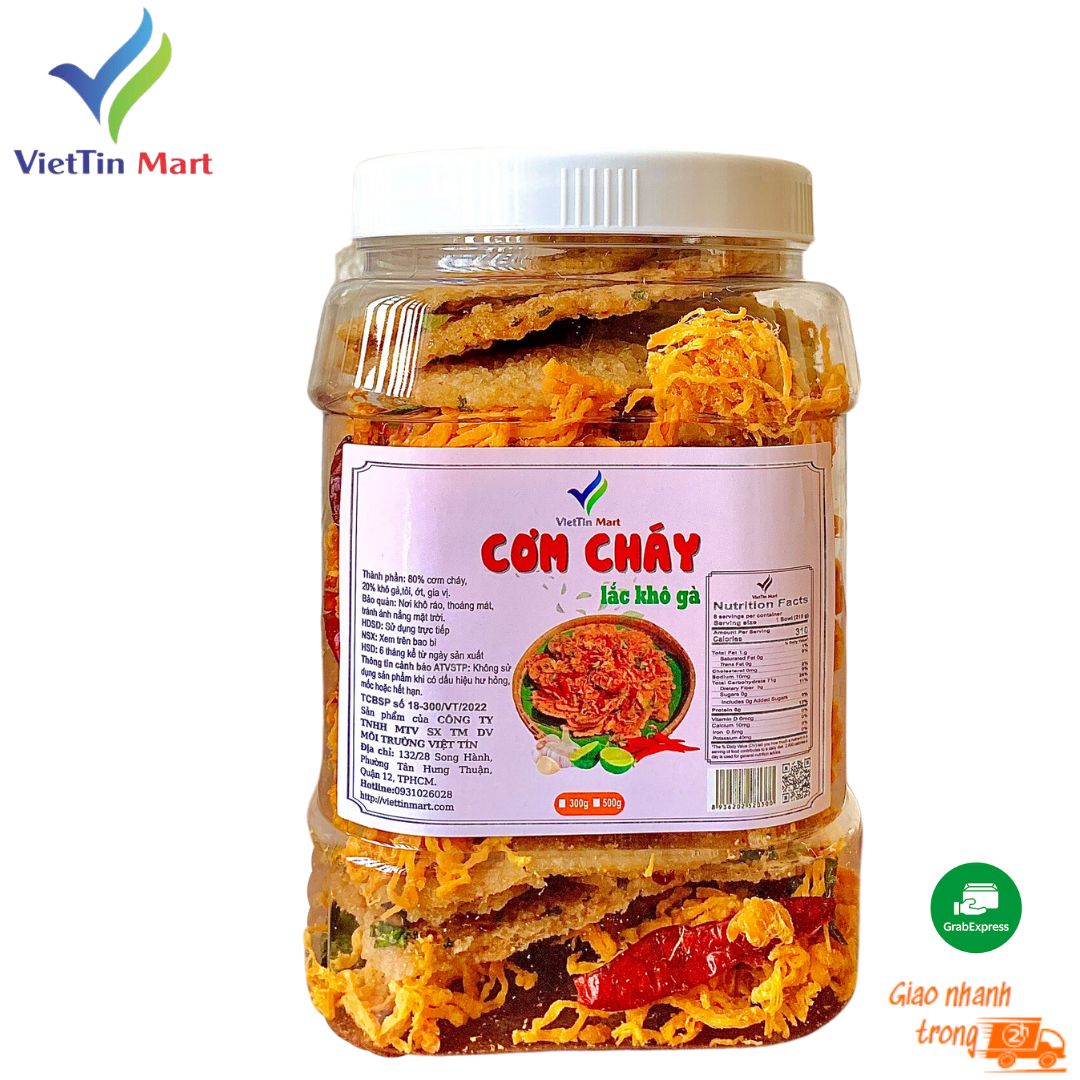 1kg Cơm cháy lắc khô gà - Viettin Mart, với độ ngọt của cơm