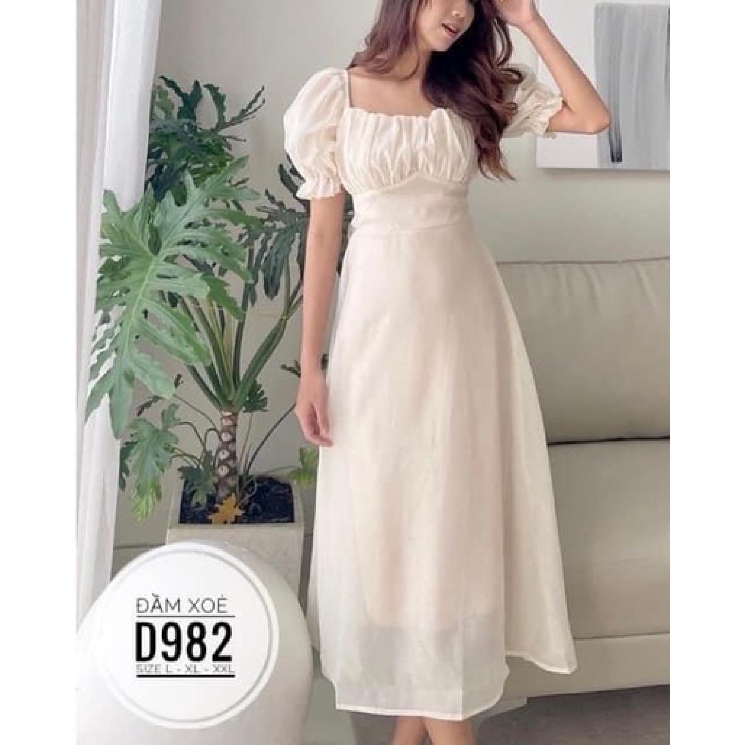 SIÊU PHẨM (60-90KG) BIGSIZE MINSTORE.VN Đầm xoè D982 chất voan