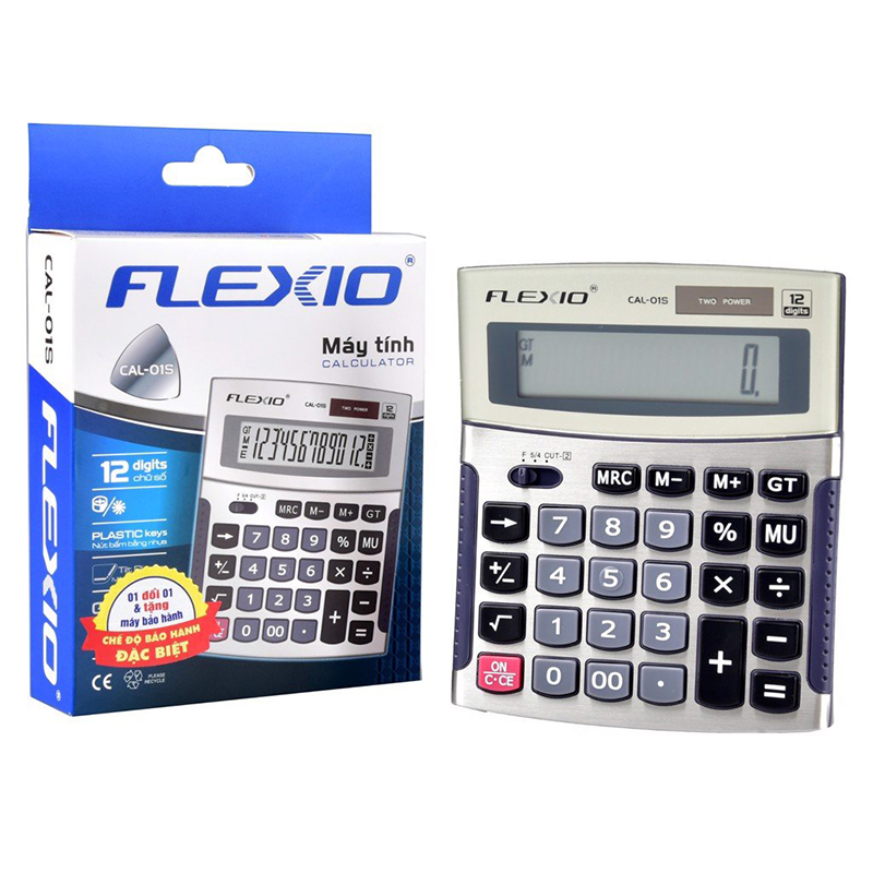 Máy tính 12 số Flexoffice FLEXIO CAL-01S (Thiên Long)