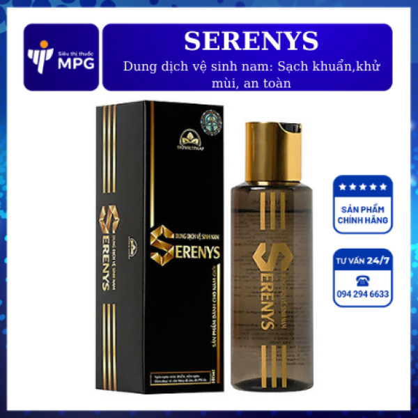 Serenys( 100ml/chai) _ Dung dịch vệ sinh nam: Sạch khuẩn, khử mùi, an toàn, dịu nhẹ