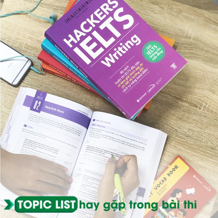 Sách - Combo Trọn Bộ 4 Cuốn Hackers IELTS (Listening + Reading + Speaking + Writing)