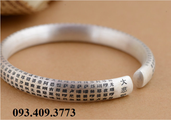 Vòng tay khắc chú đại bi phật giáo - vt236