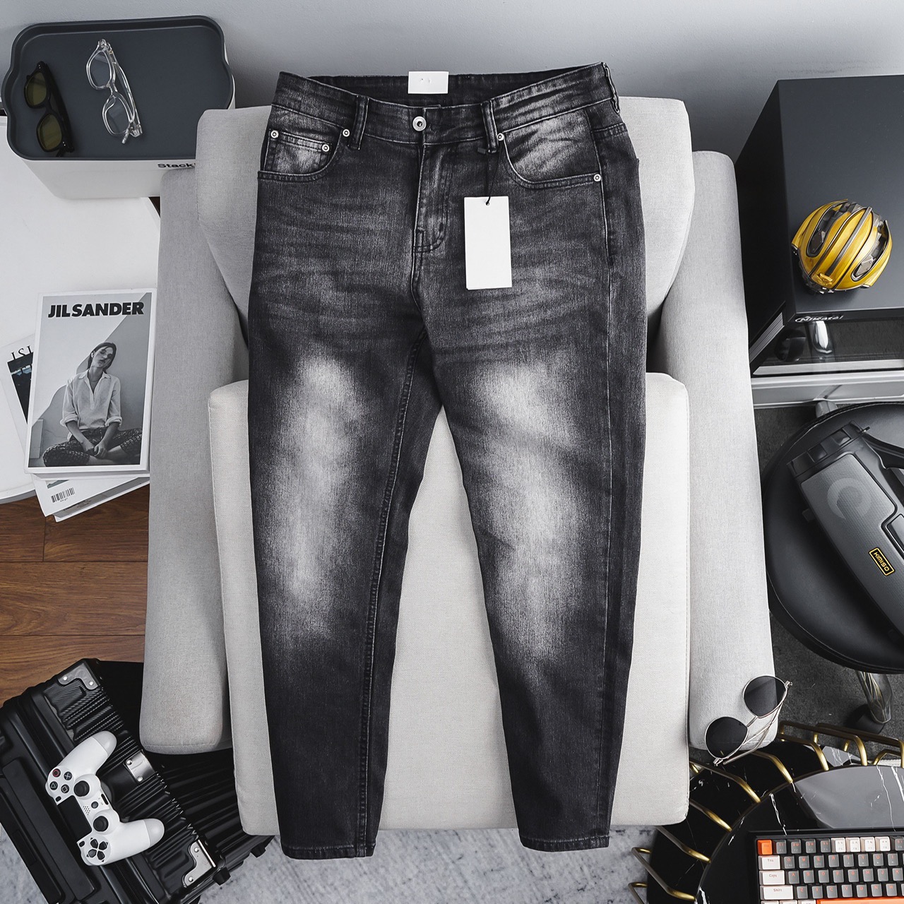 [Quần Jeam nam ống suông] Quần Bò Suông xuất khẩu jean cotton