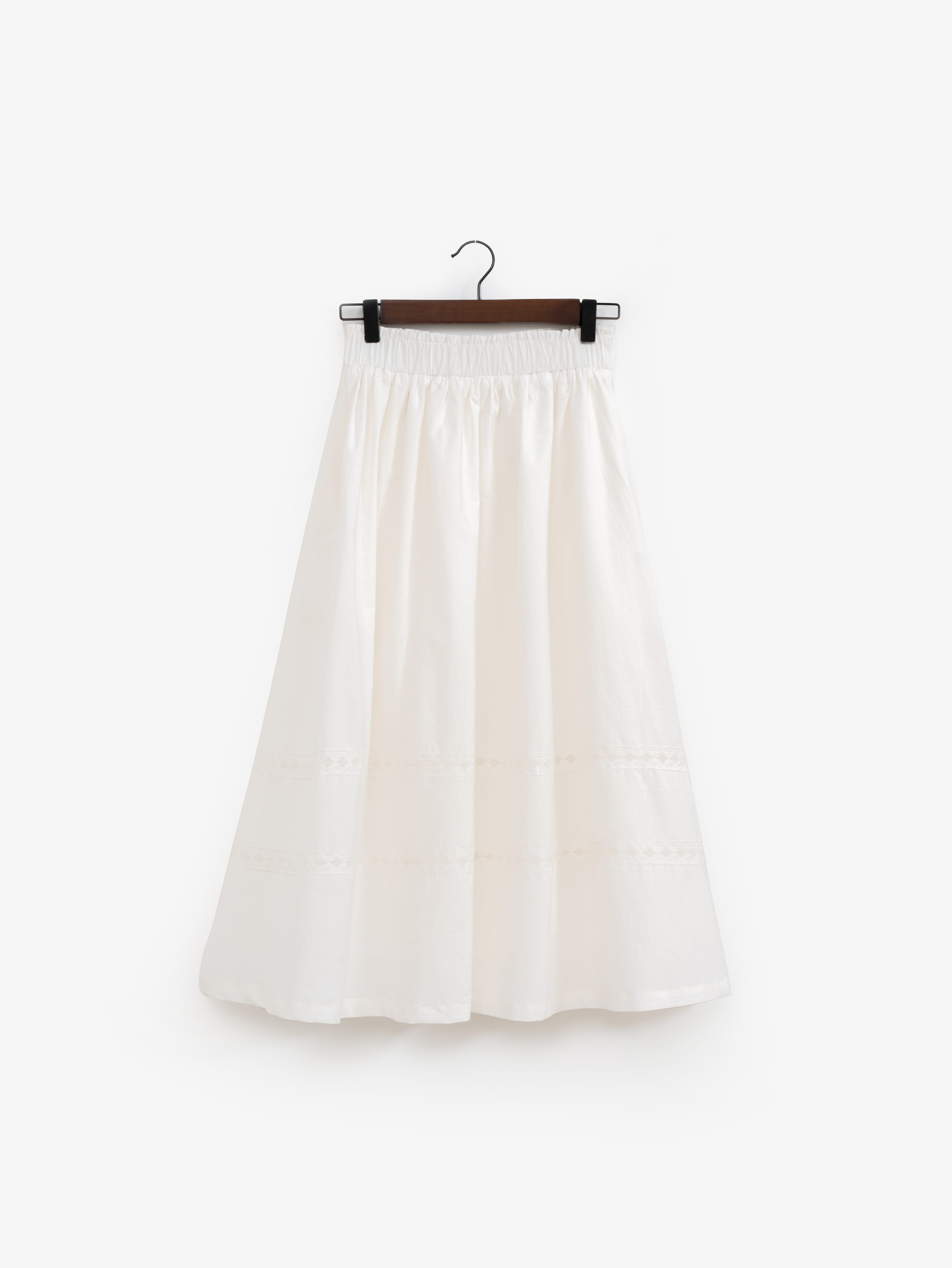 Chân váy dáng dài vintage trắng MADELEN
