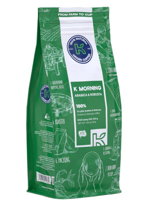 [HCM]CÀ PHÊ RANG XAY K MORNING 454G