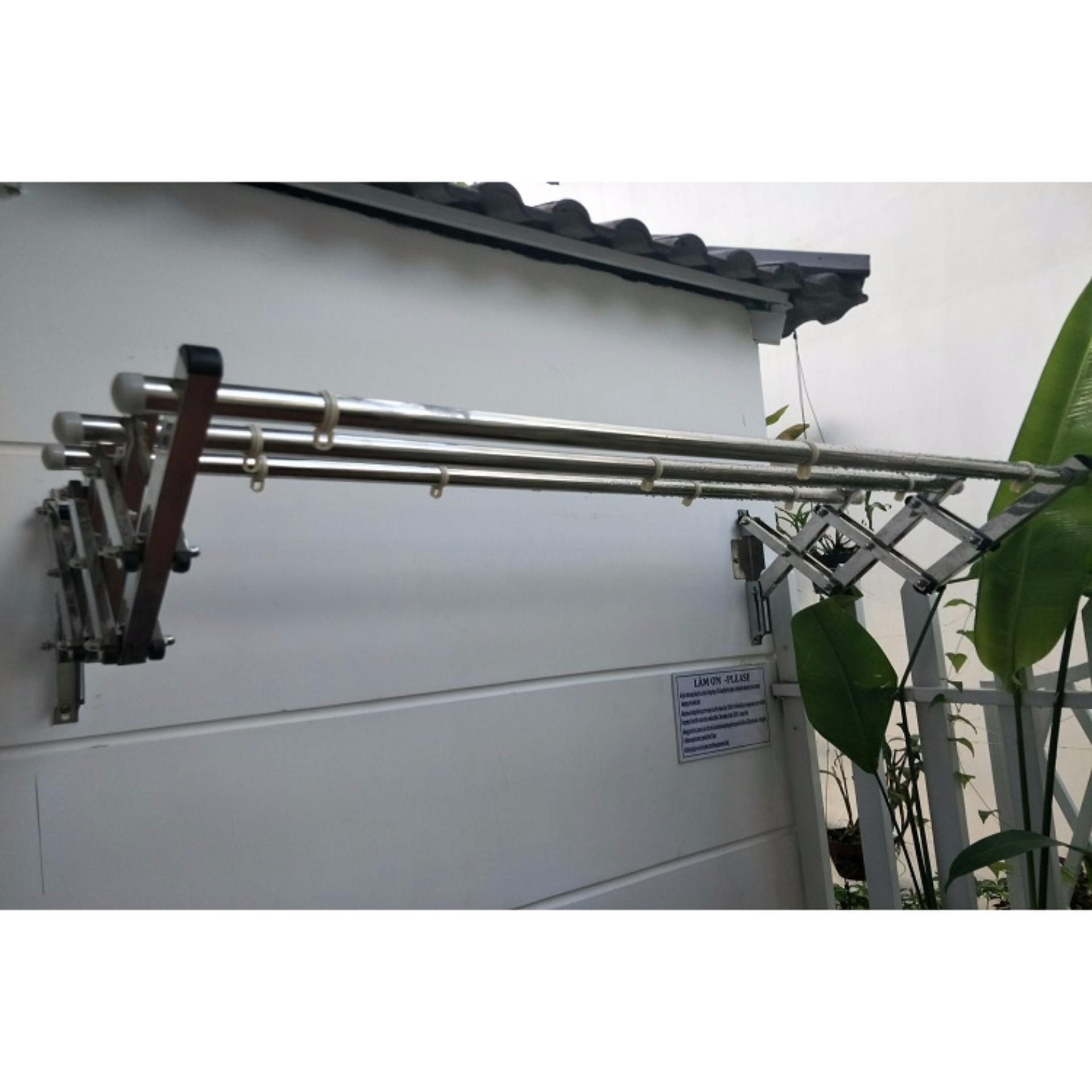 Giàn phơi gắn tường INOX 2m Loại dày