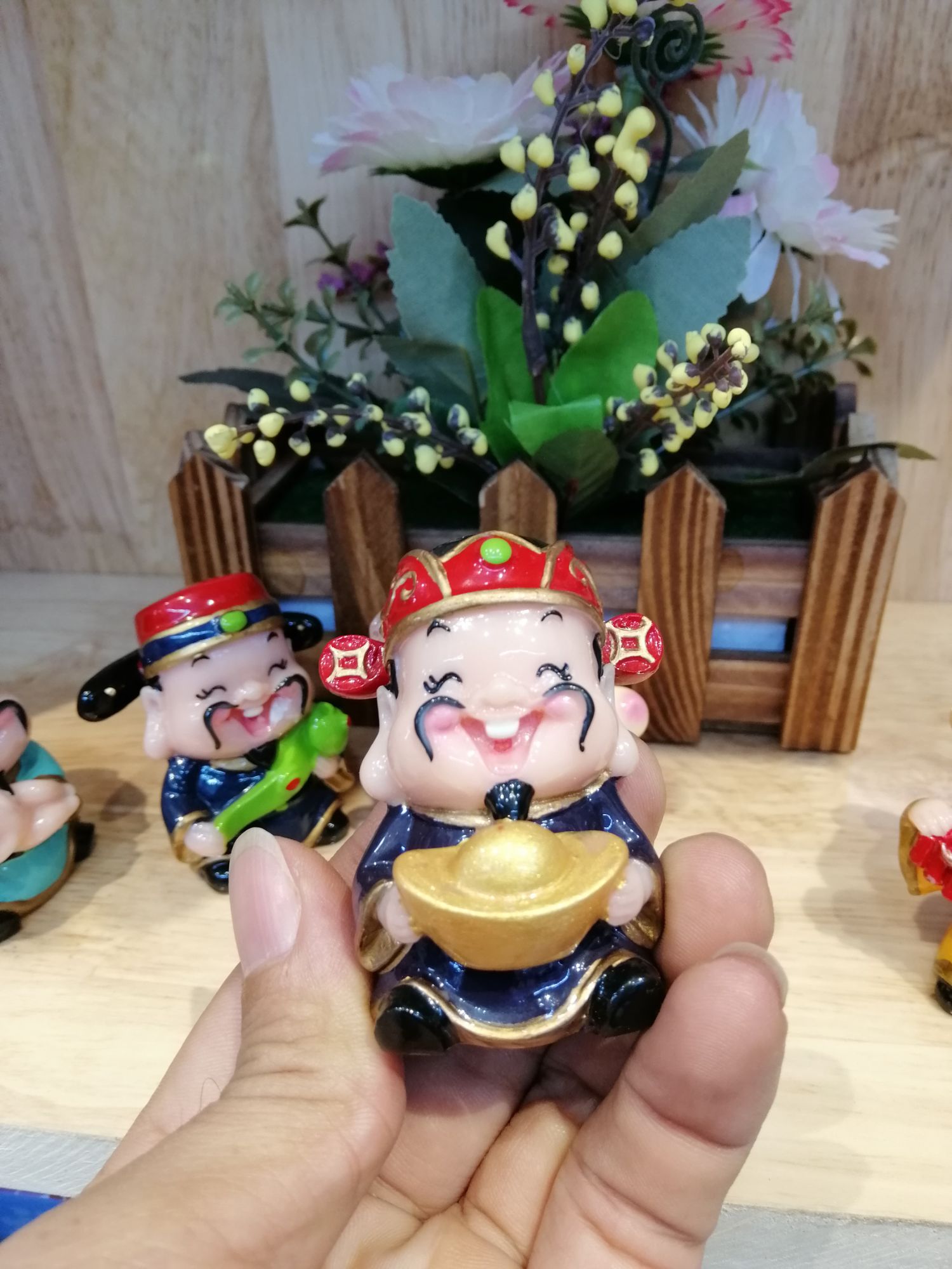 BỘ TƯỢNG 5 ÔNG PHÚC LỘC THỌ CAO 6 CM