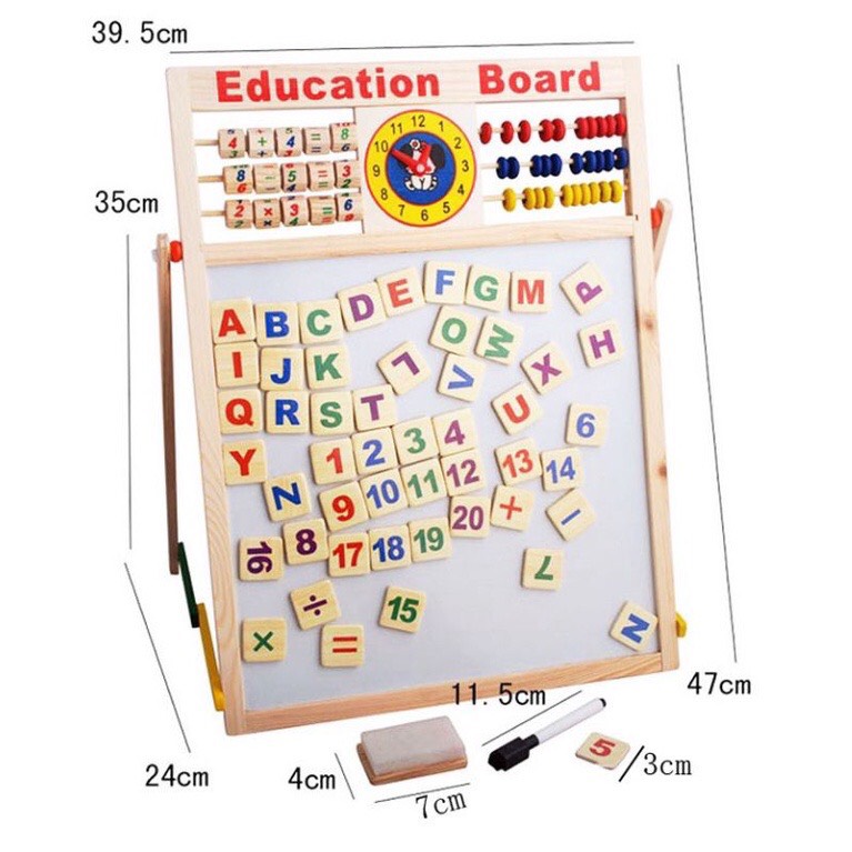 Bảng Edu chữ và số nam châm 2 mặt