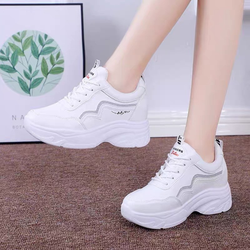Giày thể thao nữ độn đế 6 viền KO siêu phẩm