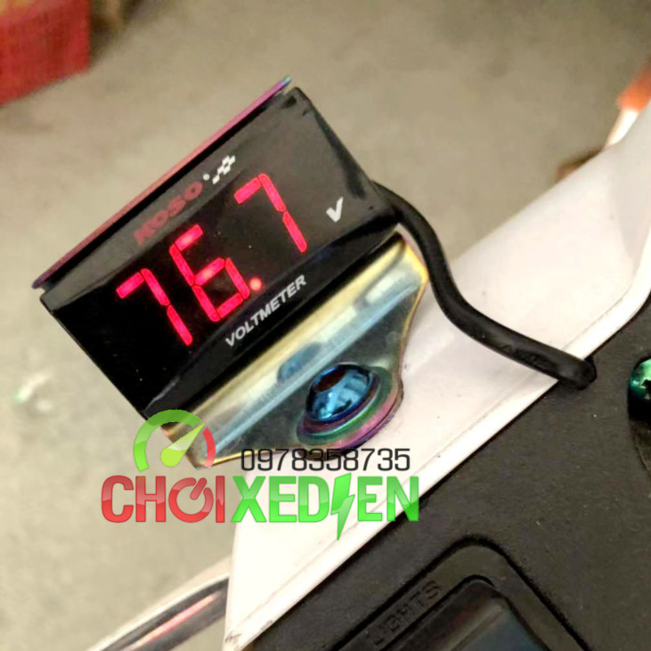 báo volt xe máy xe điện 12-150v