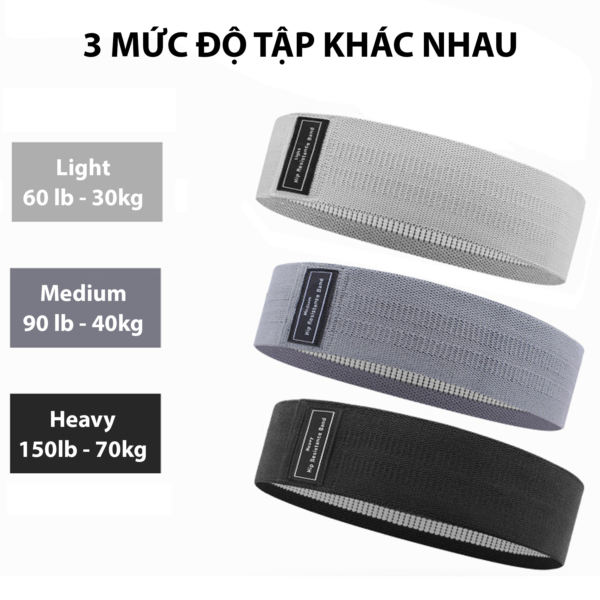 Dây Kháng Lực MiniBand Tập Mông Aolikes 3604 (3 cấp độ)