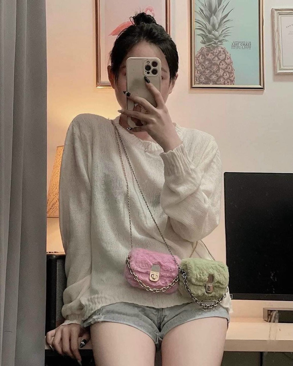 Túi CNK. Mini Đeo Chéo Xinh Xắn Size10cm (Authentic Tuồn)