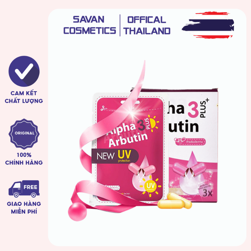Viên Kích Trắng Và Chống Nắng ALPHA ARBUTIN 3 Plus NEW UV Thái Lan Vỉ 10 Viên
