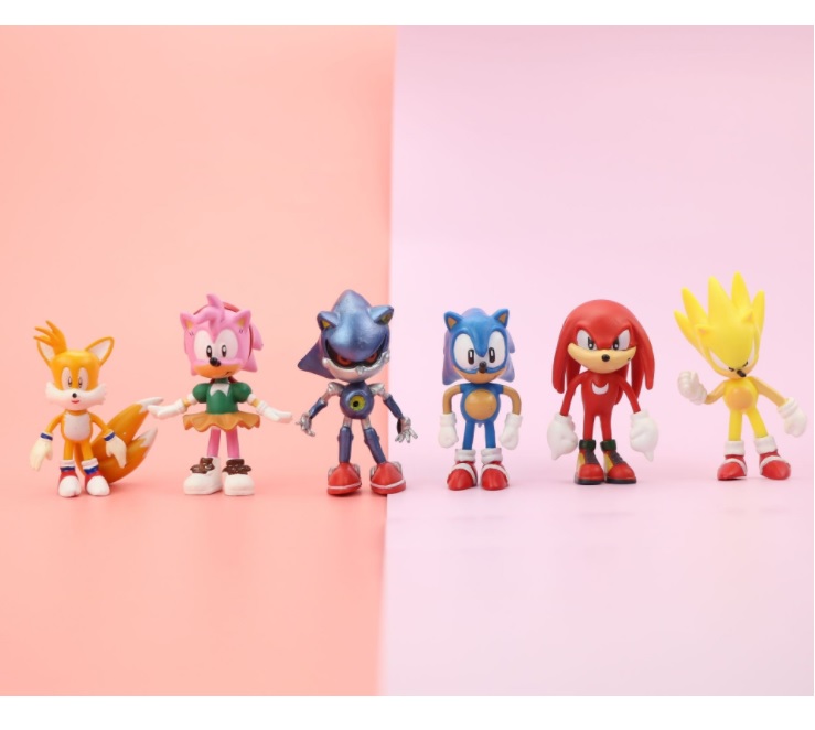 Bộ 06 Mô Hình Nhân Vật Nhím Sonic Thần Tốc