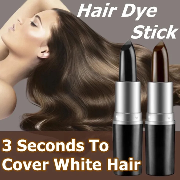 [Chính Hãng] 100% Original Phủ Bạc Tóc Thuốc nhuộm tóc Stick ( Màu Đen)Pure Plant Hair Dye Stick，Dễ dàng mang theo và sử dụng nhanh chóng