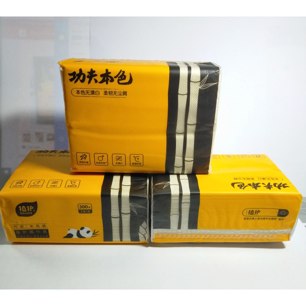 combo 2 bịch giấy ăn gấu trúc 600 tờ