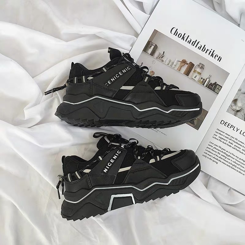 Giầy Nữ Thể Thao Sneaker uzzang vải  CENIEN day Phản Quang (Grab Store)