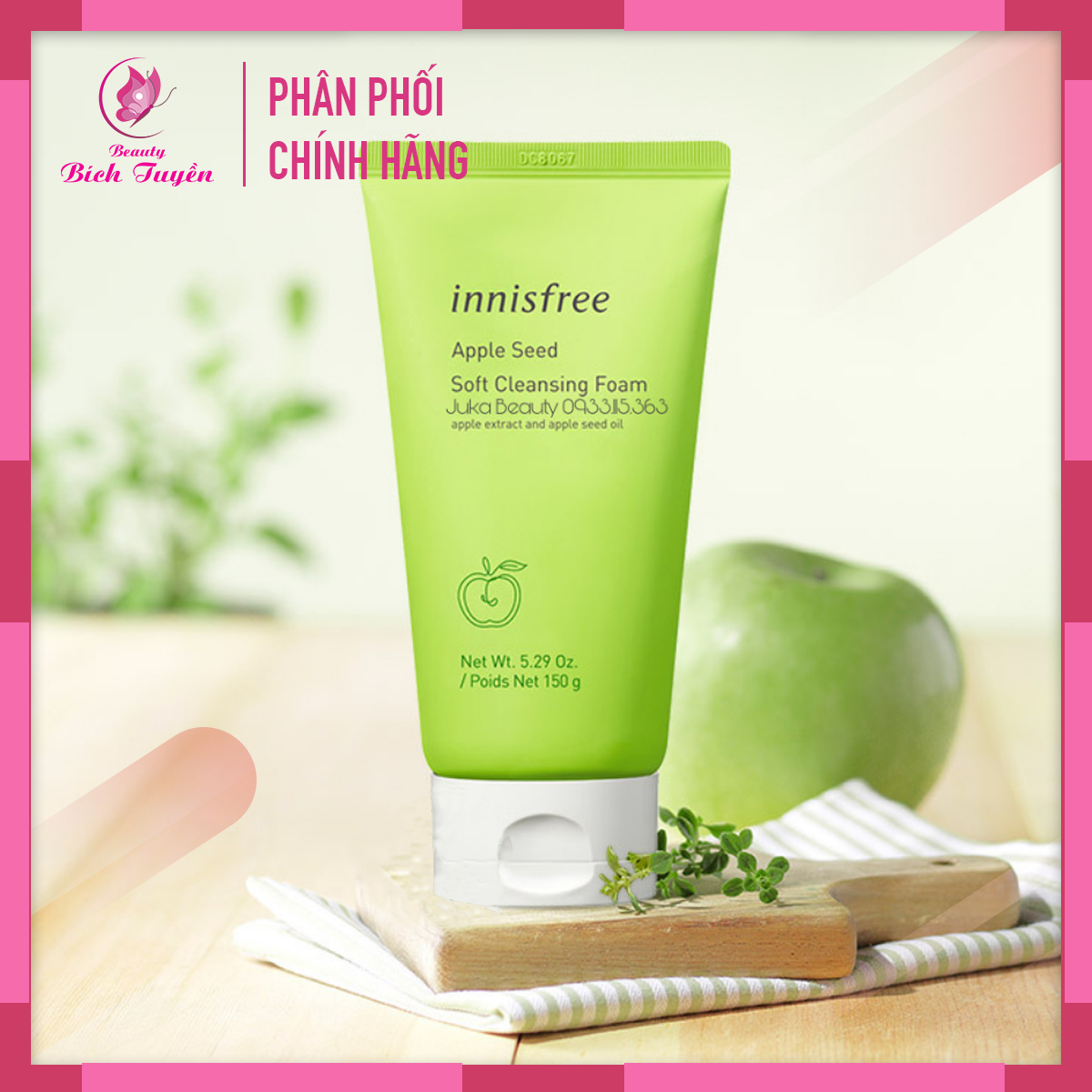 SỮA RỬA MẶT INNISFREE Apple Seed Deep Cleansing Foam