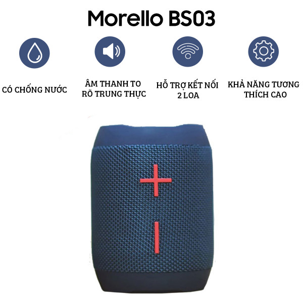 Loa Bluetooth TWS Morello BS03 - Hàng chính hãng