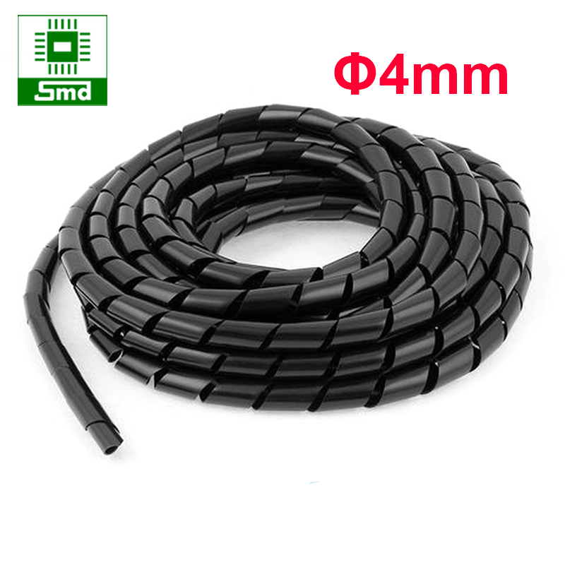 Dây xoắn ruột gà đen 4mm