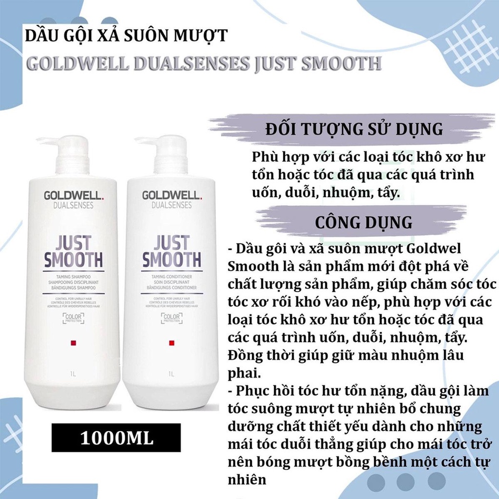 DẦU GỘI XÃ SUÔN MƯỢT GOLDWELL SMOOTH