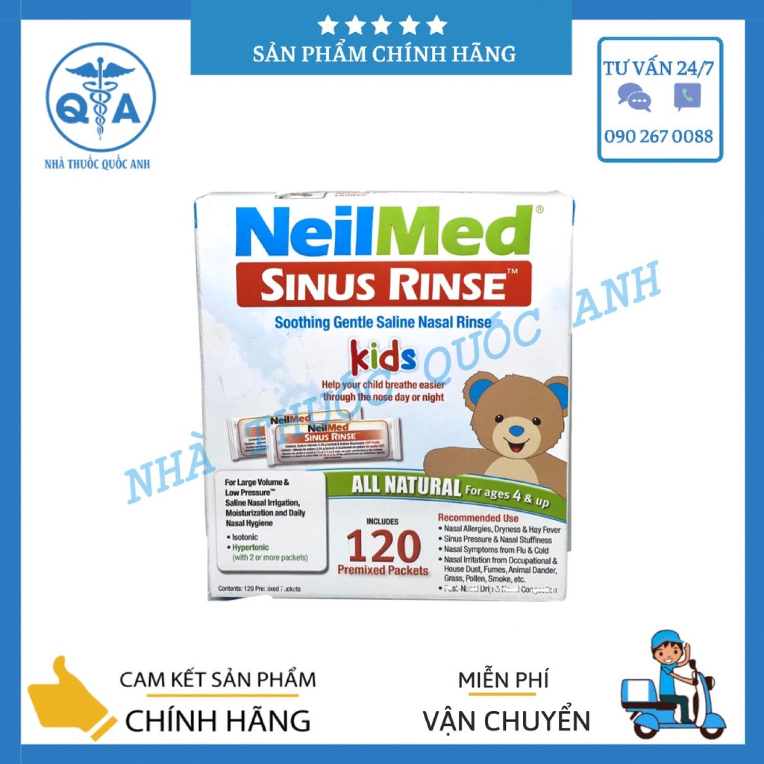 NeilMed Sinus Rinse Pediatric 120 Premixed sachets