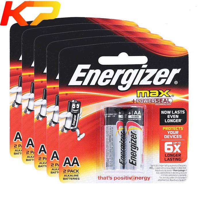 2 VỈ PIN AA ENERGIZER ALKALINE BATTERIES LR6-AM3-1.5V (VỈ 2 VIÊN).