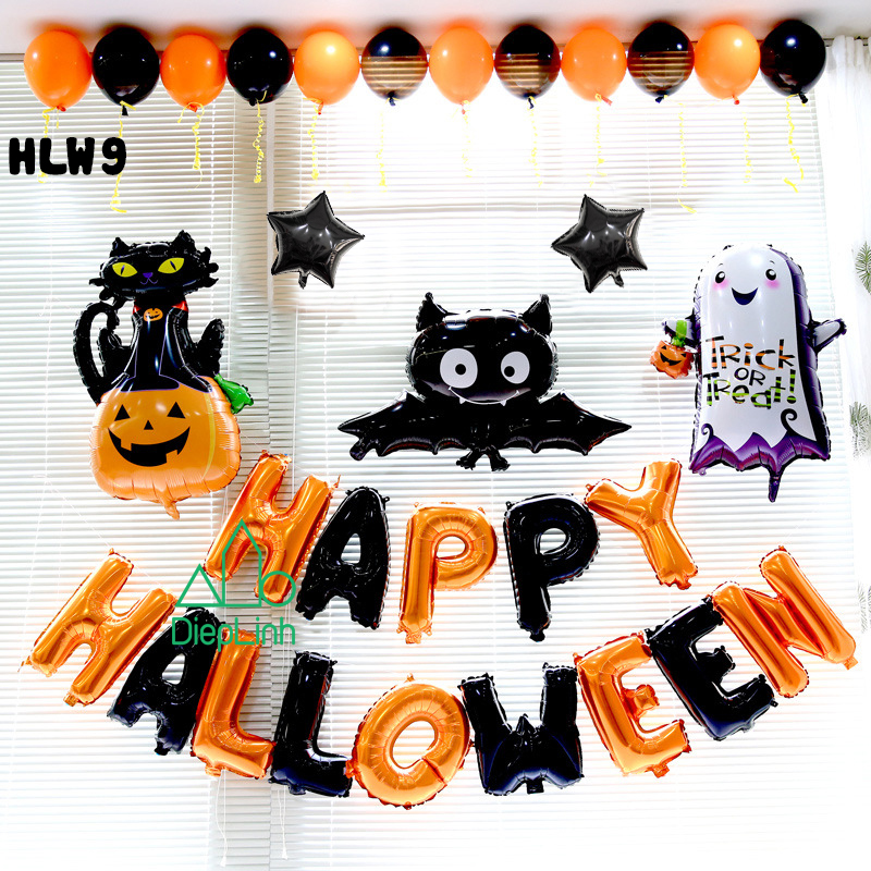Set bóng trang trí Happy Halloween