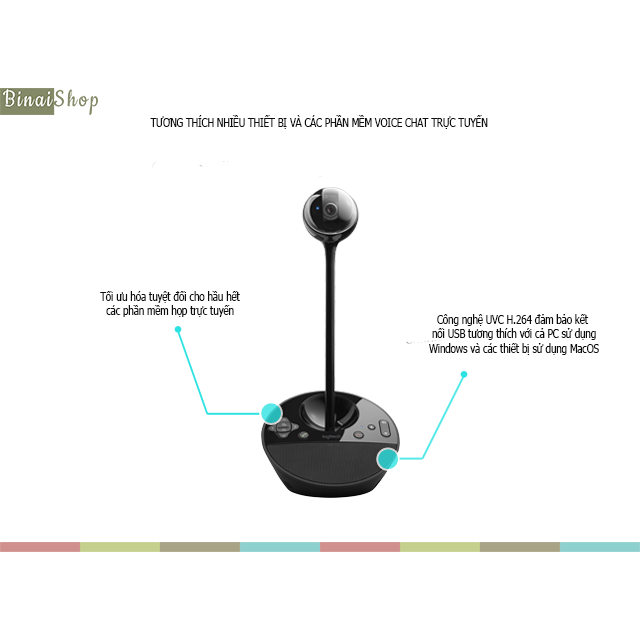Logitech BCC950 - Webcam Kèm Loa Hội Thảo