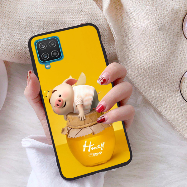 [HCM]Ốp lưng iCase dành cho Samsung Galaxy A12 viền dẻo TPU BST Pig Cute