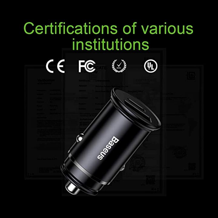 Tẩu sạc nhanh đa năng cho xe hơi, xe ô tô trang bị cổng Type-C và USB nhãn hiệu Baseus CCALL-AS01 Công suất 30W, Quick Charge 3.0 hỗ trợ PD