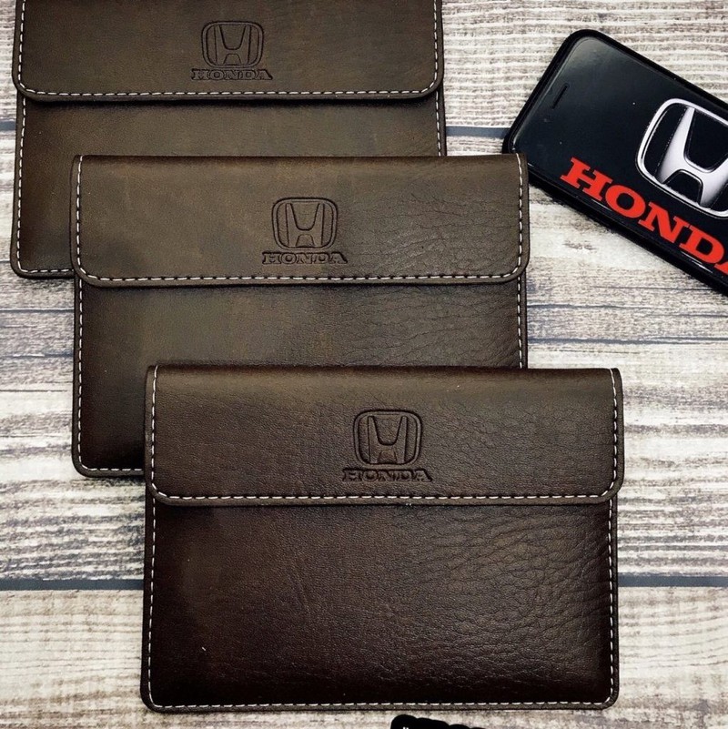 VÍ DA PU ĐỰNG ĐĂNG KIỂM, GIẤY TỜ Ô TÔ CAO CẤP ( Logo Honda )