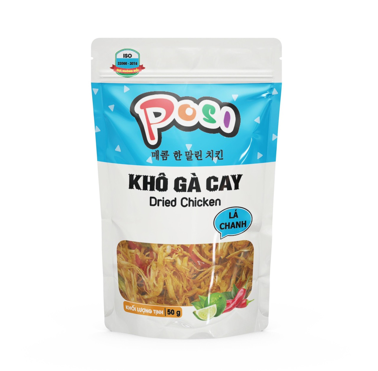 Khô gà cay Lá chanh Posi 50g