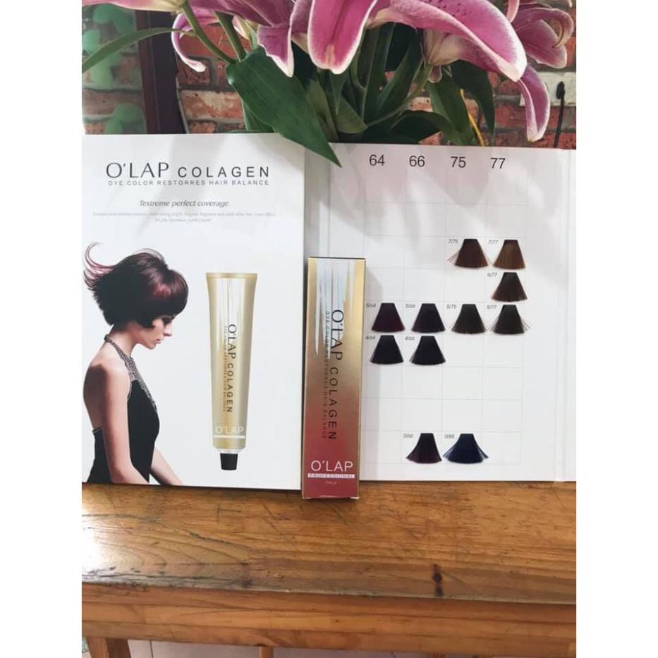 Thuốc ( Màu) Nhuộm Tóc [ Nâu Tây, Than chì, Khói Xám ,Đỏ ,Vàng, Xanh Rêu, Xanh Đen, Tím….] OLAP COLLAGEN  [ SIÊU GIẢM GIÁ] ❤❤❤❤❤❤