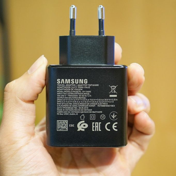 Củ sạc nhanh samsung 45w galaxy note 10 plus note 20 s20 ultra note 10 plus, cóc sạc samsung siêu nhanh